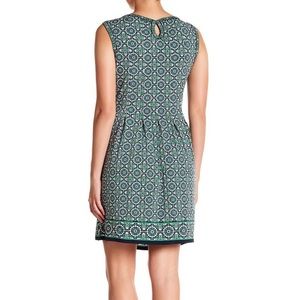max studio patterned sleeveless fit & flare dress